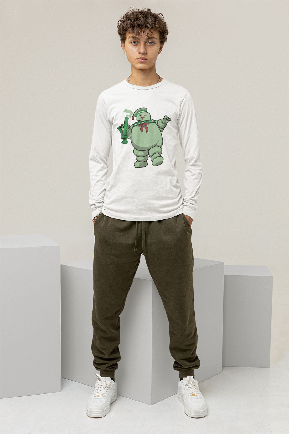 Stay Pufn long sleeve tee